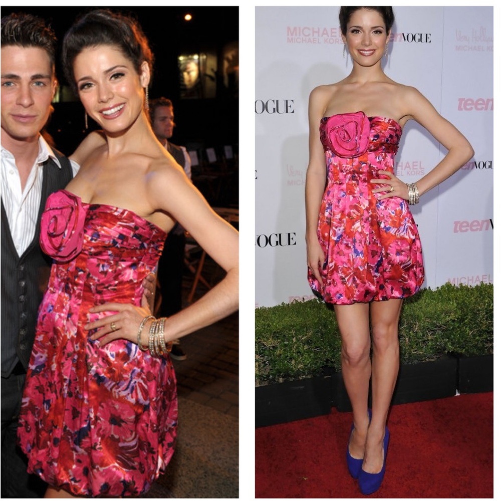 BCBGMaxAzria Pink and Purple Floral Mini Dress